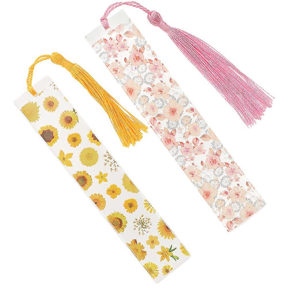 Rectangular Resin Page Marker With Delicate Design For Reading And Study In Assorted Color 10 Pcs