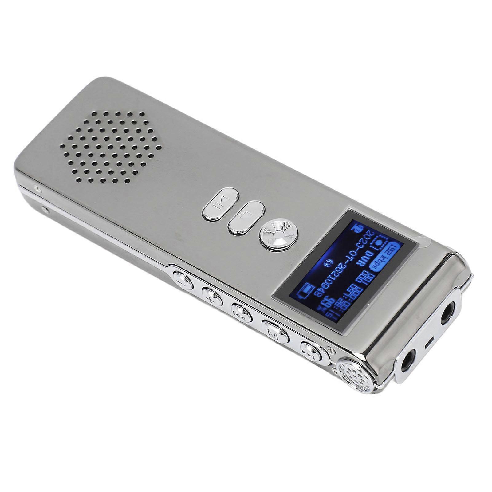 Voice Recorder 8G MP3 WAV 192kbps Dual Mic Noise Reduction