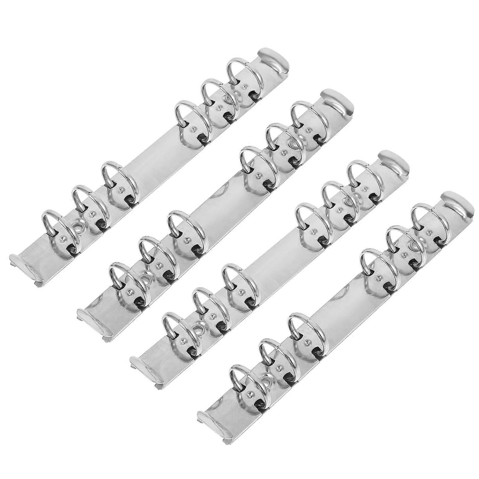 Segmented Binder Loose Leaf Binders for Office Use 16Pcs Silver Clips