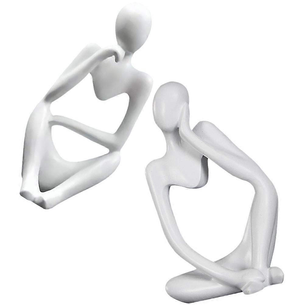 Abstract Modern Thinker Statue Sculpture Bookshelf Decor 6Pcs Homeowners Desk Accessories Style