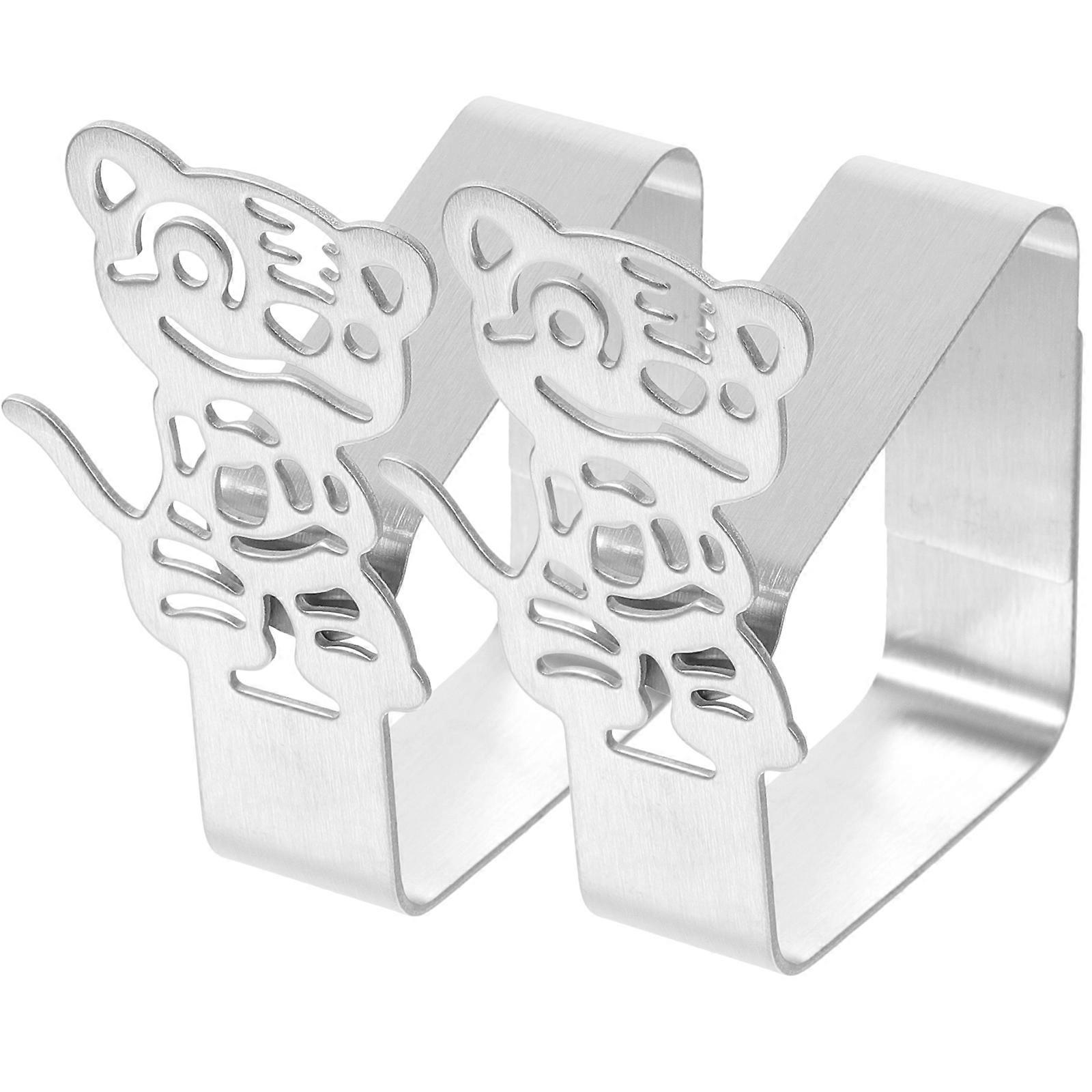 Zodiac Tiger Tablecloth Clips For Dining Events Simple Style 2.8x2x2.4in Preventing Sliding 6Pcs