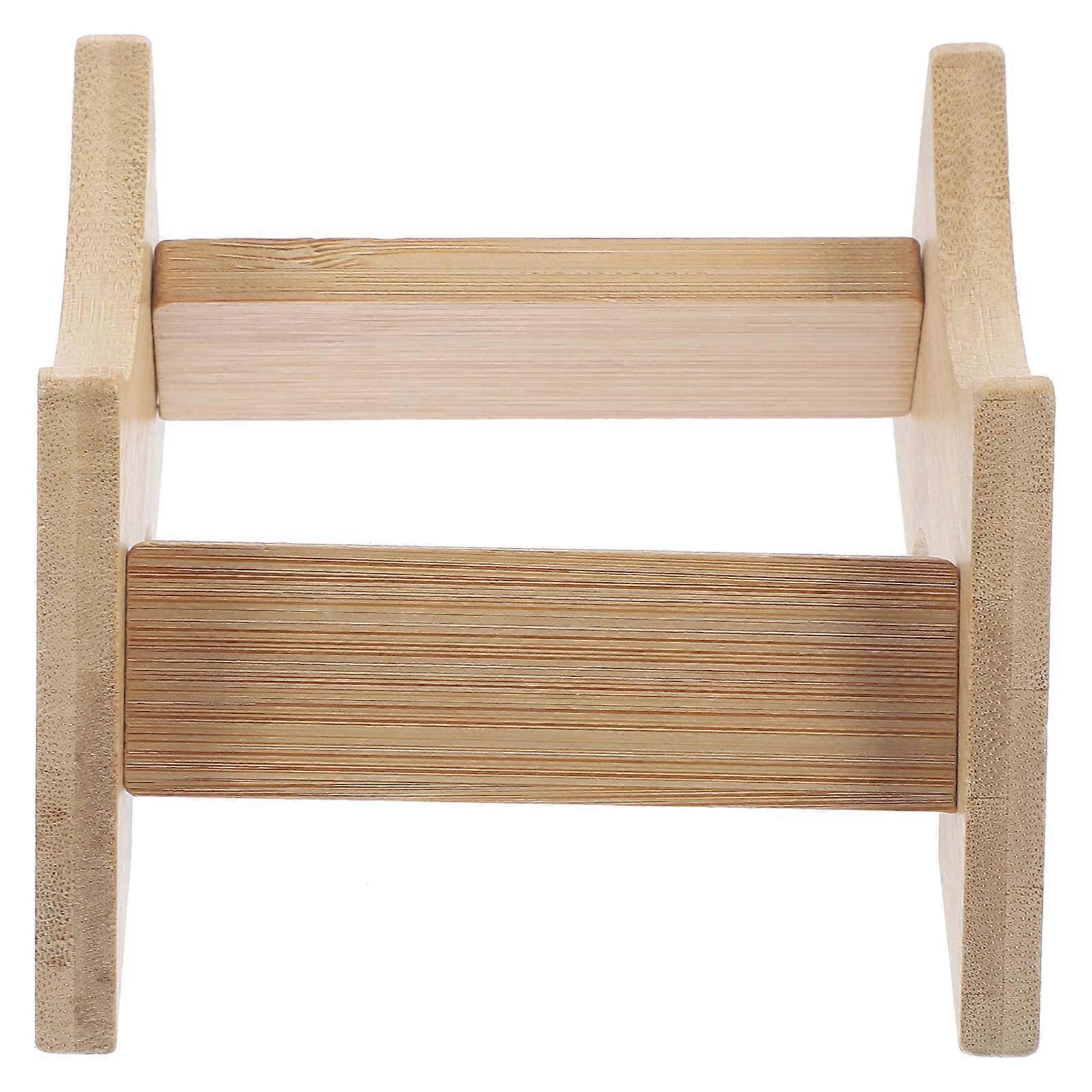 Beverage Dispenser Stand Wood for Drink Support 2Pcs Practical Khaki Design