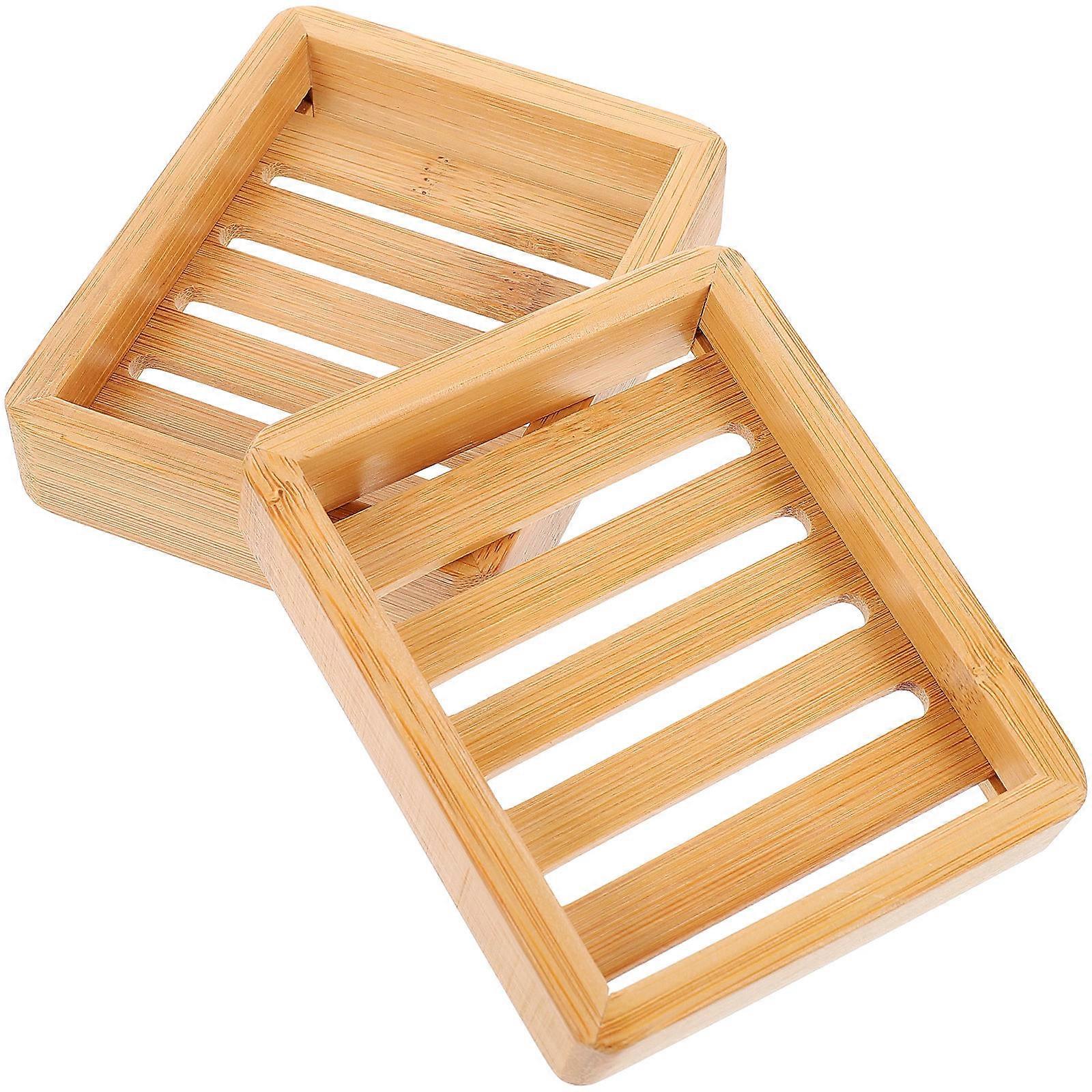 Wooden Soap Tray for Bathroom 10Pcs Soap Holders Set