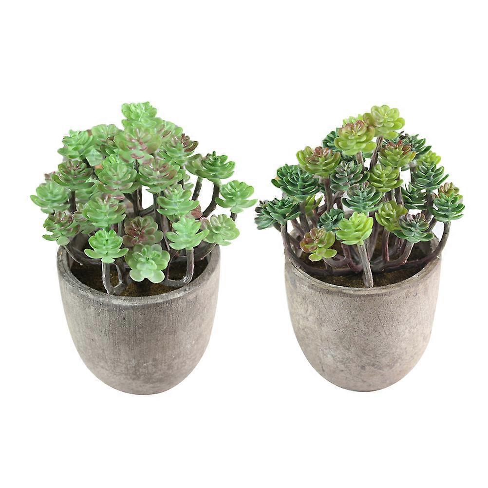 Potted Artificial Plants Retro Succulent for Decor 4Pcs Collection