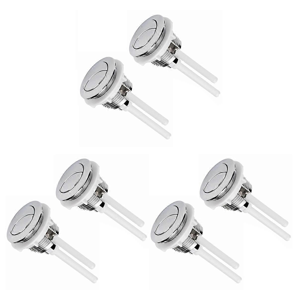 6PCS Toilet Flush Button Replaces 38mm Double-Button Switch Round Button Toilet Flush Button