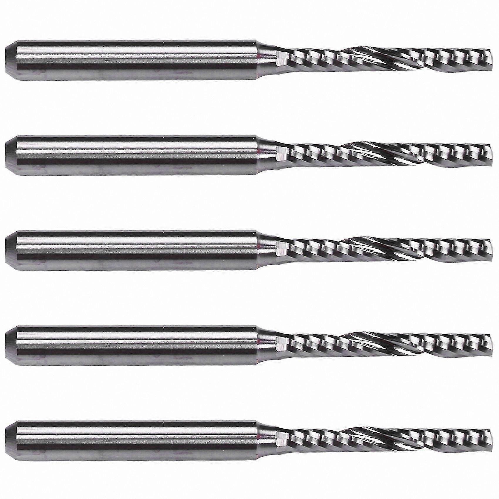 Single Flute Spiral End Mill Bit, 2mm x 15mm Carbide CNC Router Tool