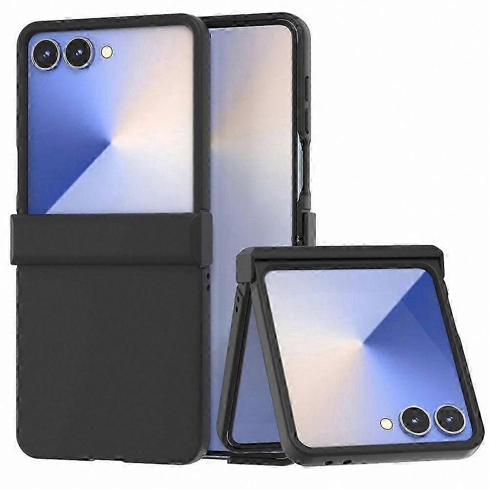 Protective PC Case with Hinge Guard for  Galaxy Z Flip7 5G, Skin Texture Design Phone Cover