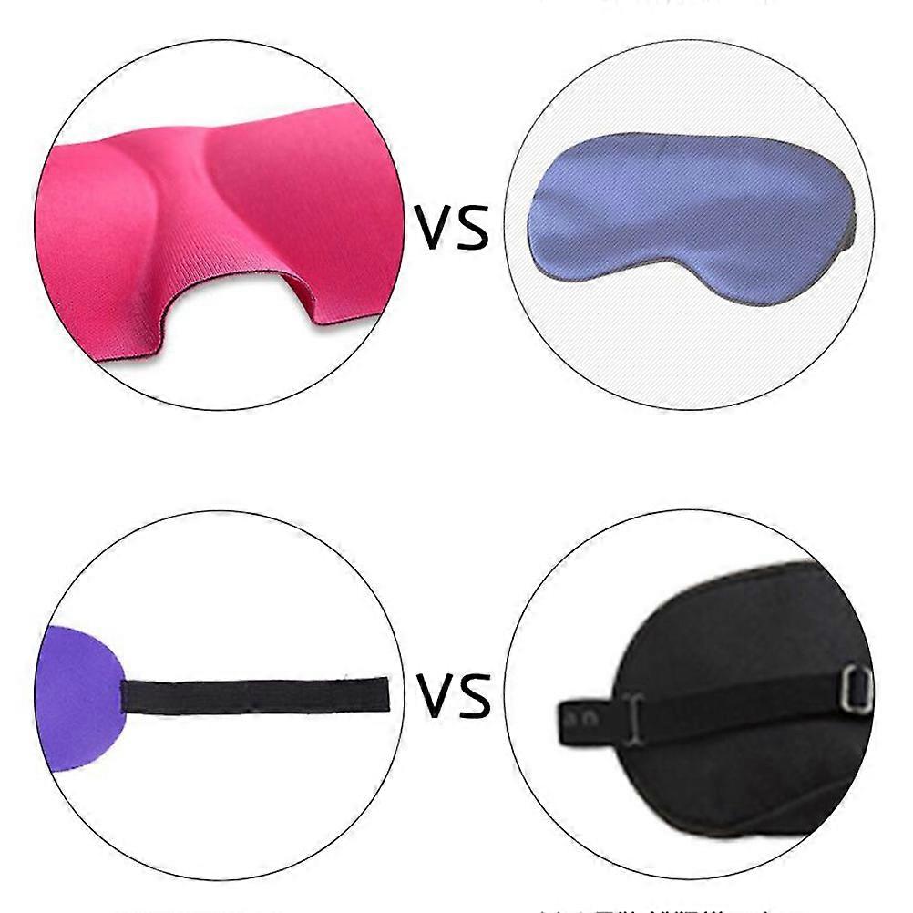 Night Blindfold 3D Contoured Eye Mask for Sleeping Use 2Pcs Rosy Adjustable