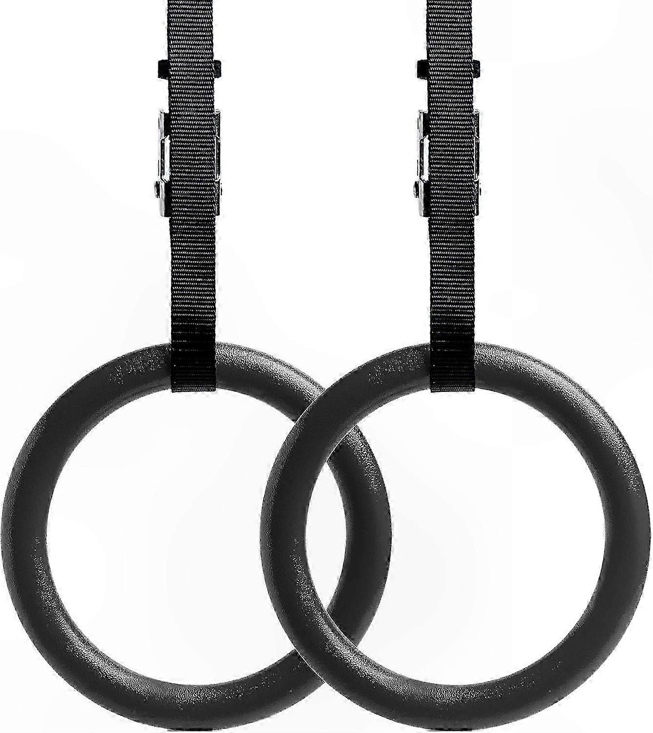 Adjustable Gymnastic Rings with Non-Slip Grip for Home Workouts & Strength Training (Set of 2)
