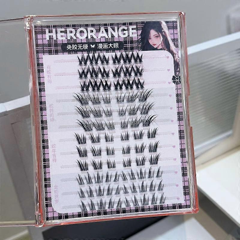 Snake Year No Glue Eyelash Book, Dense Natural Look False Lashes, Easy to Apply, Long-Lasting Lightweight Design, All-Day Wear