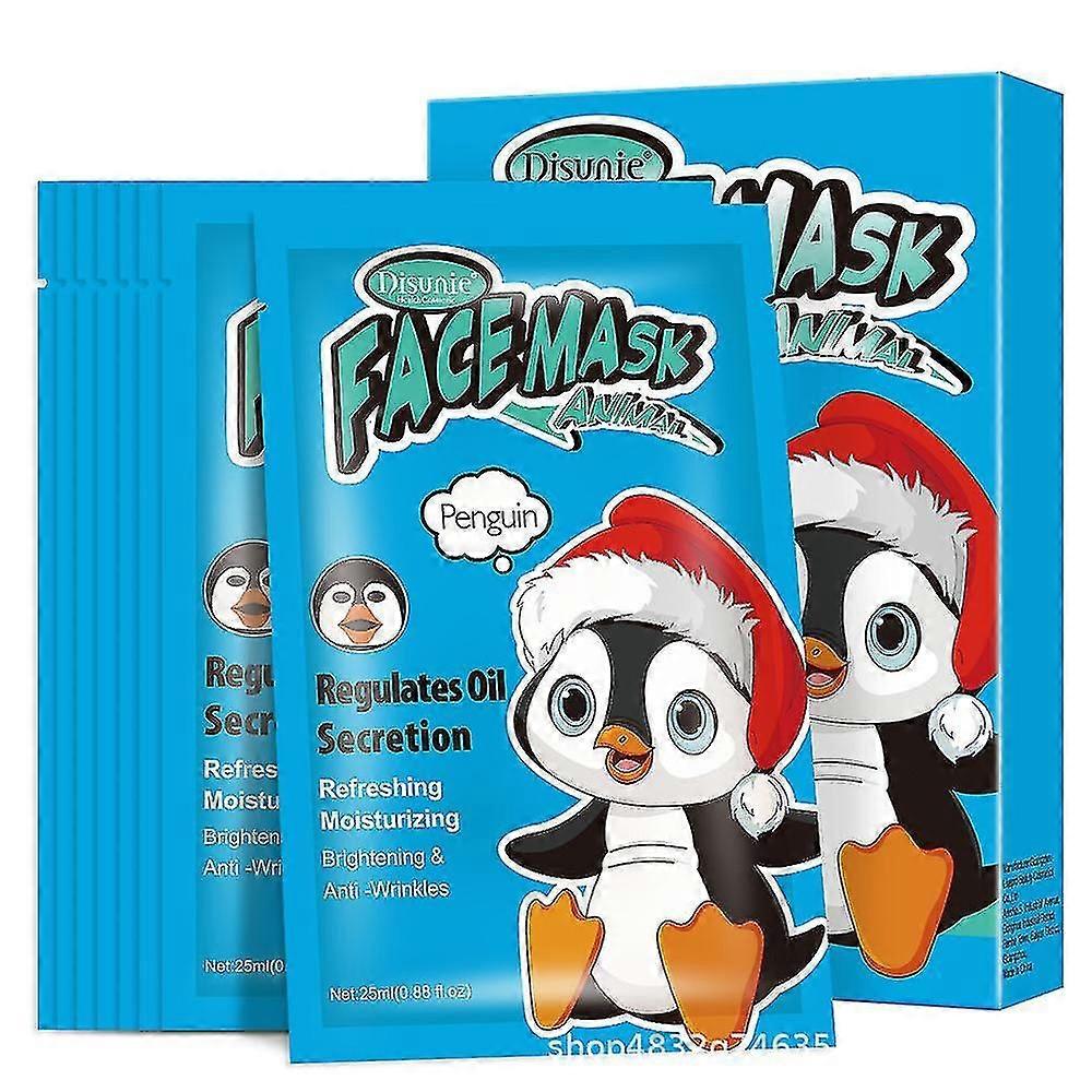 漫画のペンギンの動物のマスク保湿とさわやかな非刺激マスク