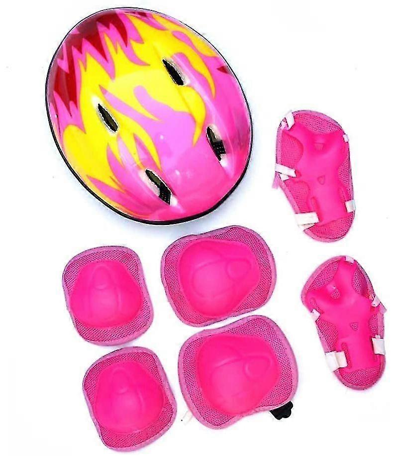 7 Pieces Protector Sets, Children's Knee Protectors, Protective Equipment With Adjustable Wrist Pads With