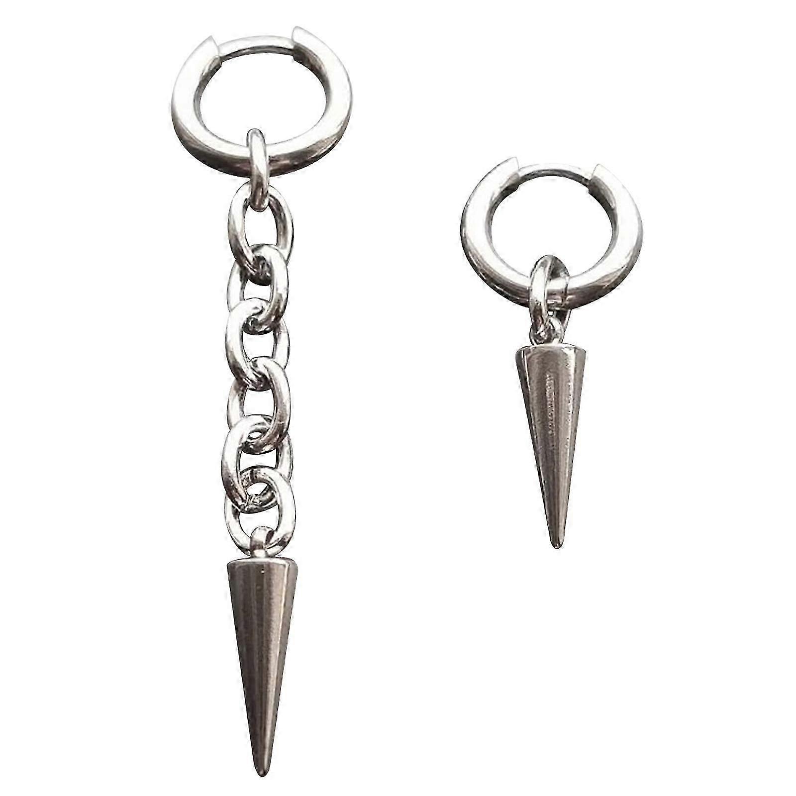 Grunge Tooth Stud Hoop Earrings for Women's