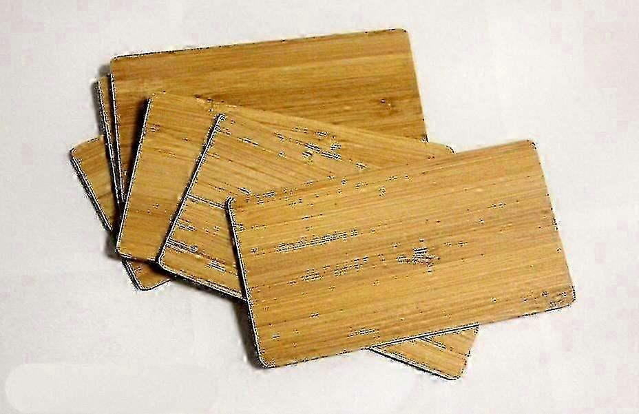 Rectangular Bamboo Business Card Suitable for Professional Use and Networking Events
