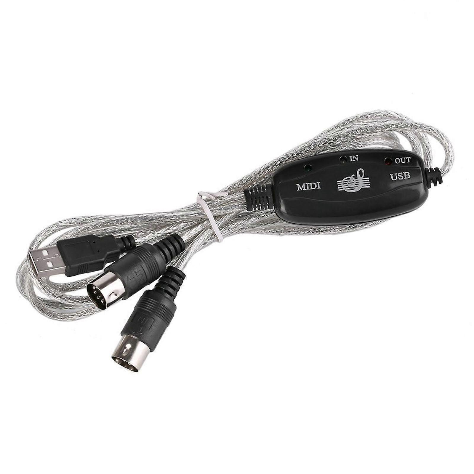 Cavo di interfaccia USB 5Pin, lunghezza 2 m, adattatore a 2 canali per tastiere da studio, sintetizzatori, sistemi informatici multicolore