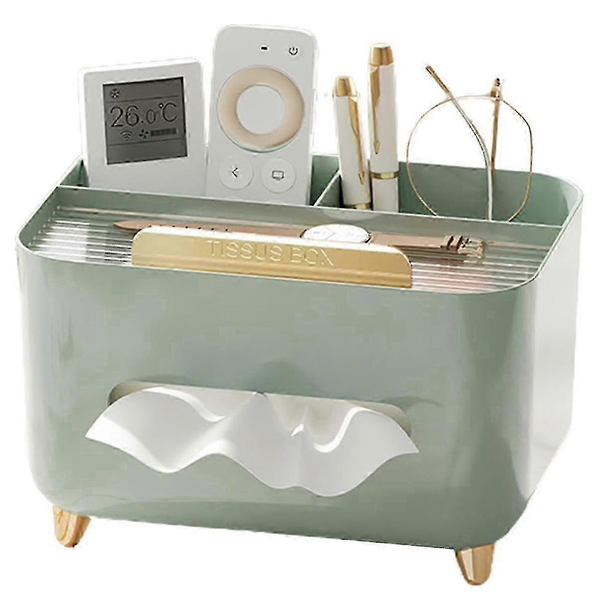 Support de distributeur de rangement de boîte de mouchoirs multifonctionnel moderne avec couvercle