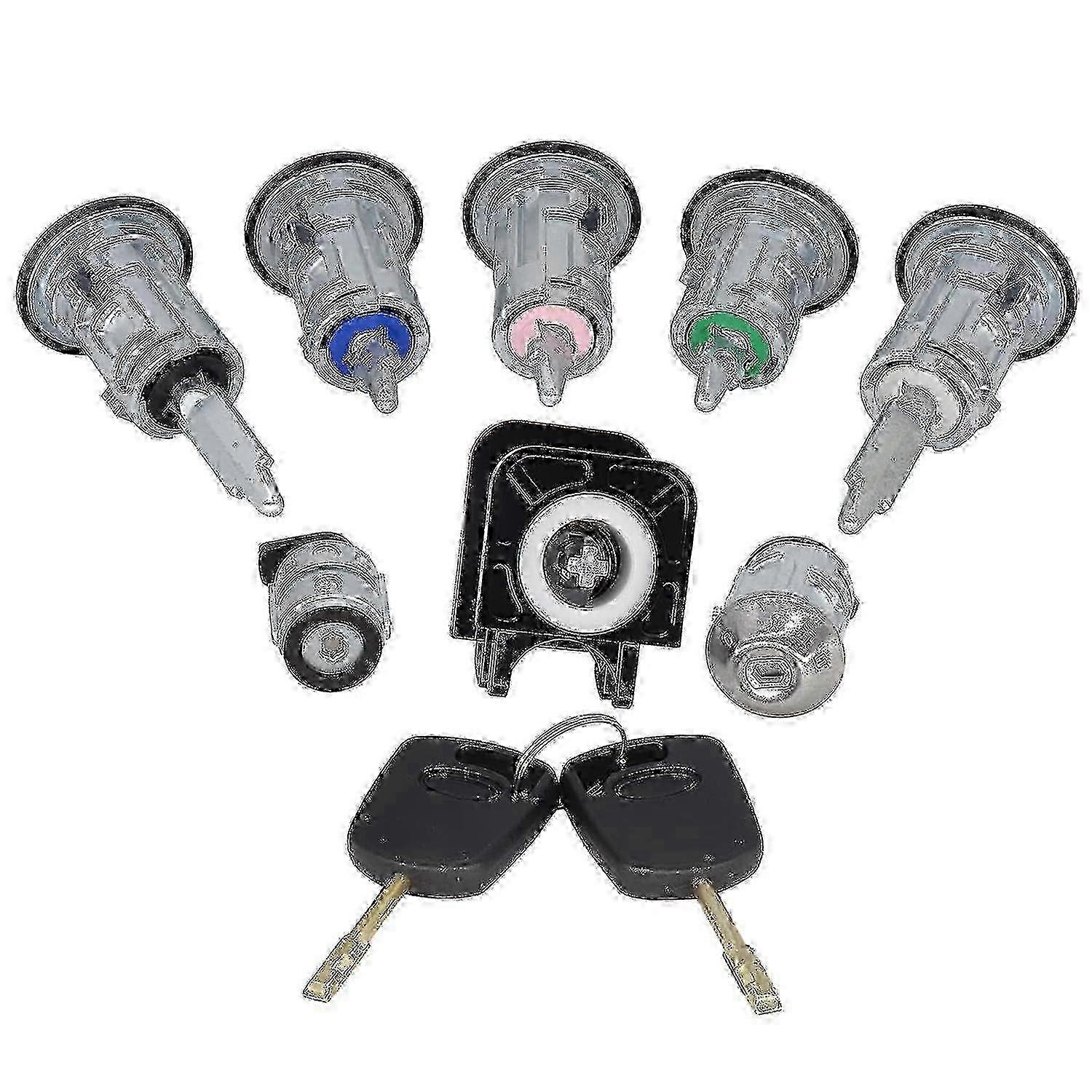 8-piece Ignition Switch & Door Lock Set with 2 Keys for Ford Transit Connect 4425134