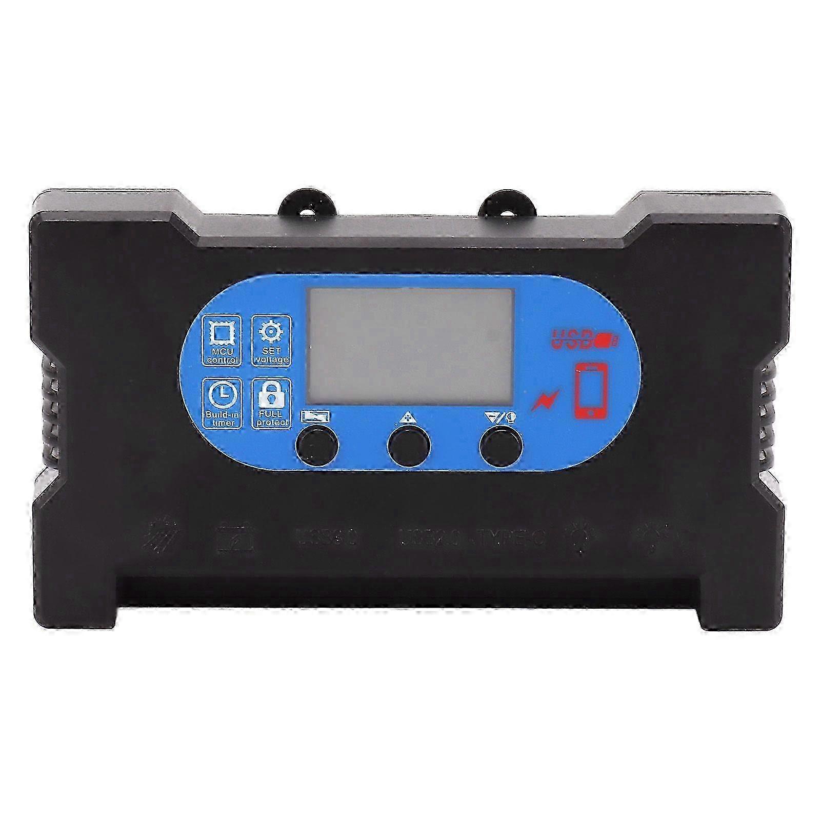 5V Solar Charge Controller Solar Panel Charge Controller with Fast Charging Dual USB Type C Port 20A