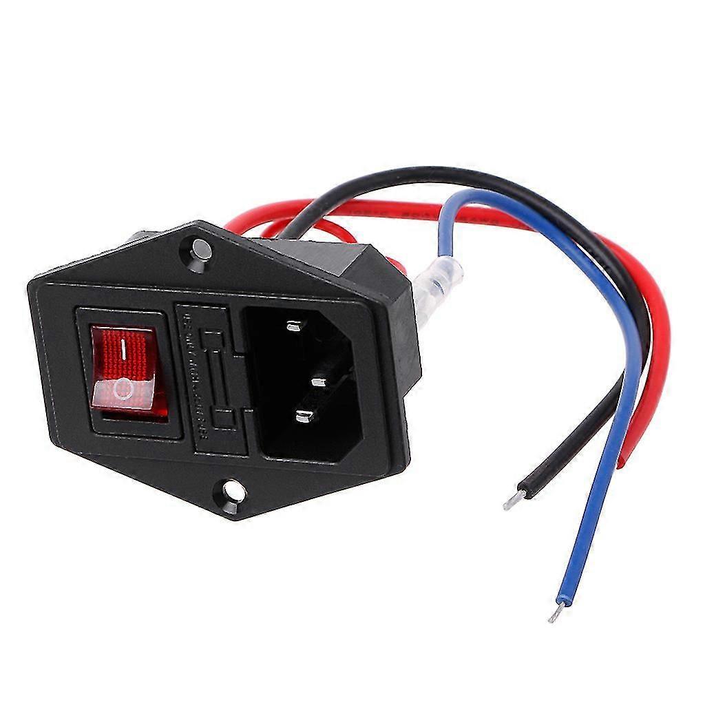 3d Printer U-type Plug Power Supply Switch Adapter Socket With Switch And Fuse