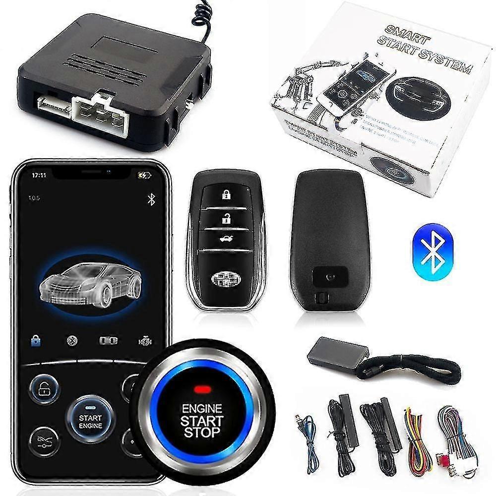 Universal Car Remote Start Stop Kit Bluetooth Mobile Phone App Control Engine Ignition Open Trunk Pke Keyless Entry Car Alarm