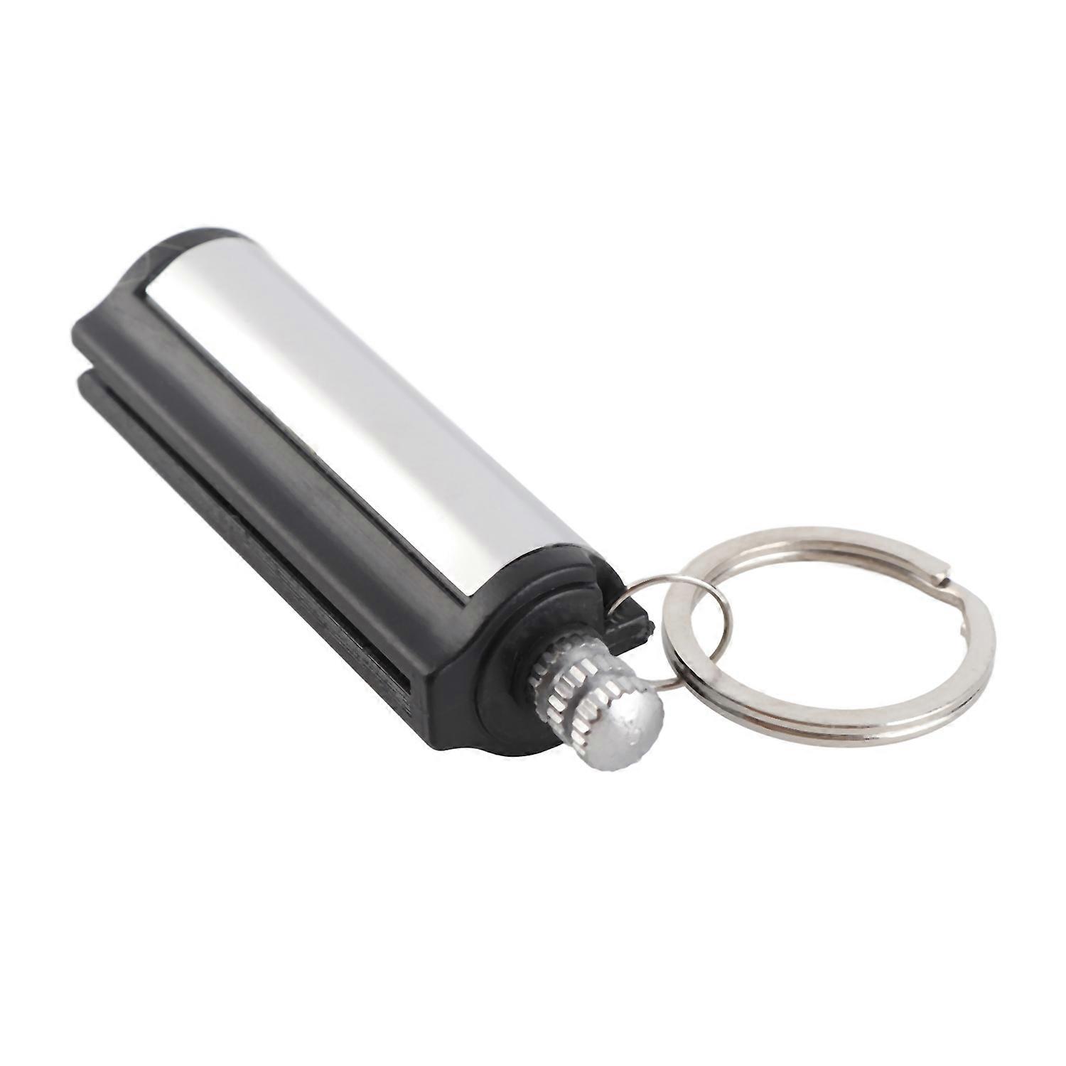 Permanent Match Striker Lighter with Key Chain Silver