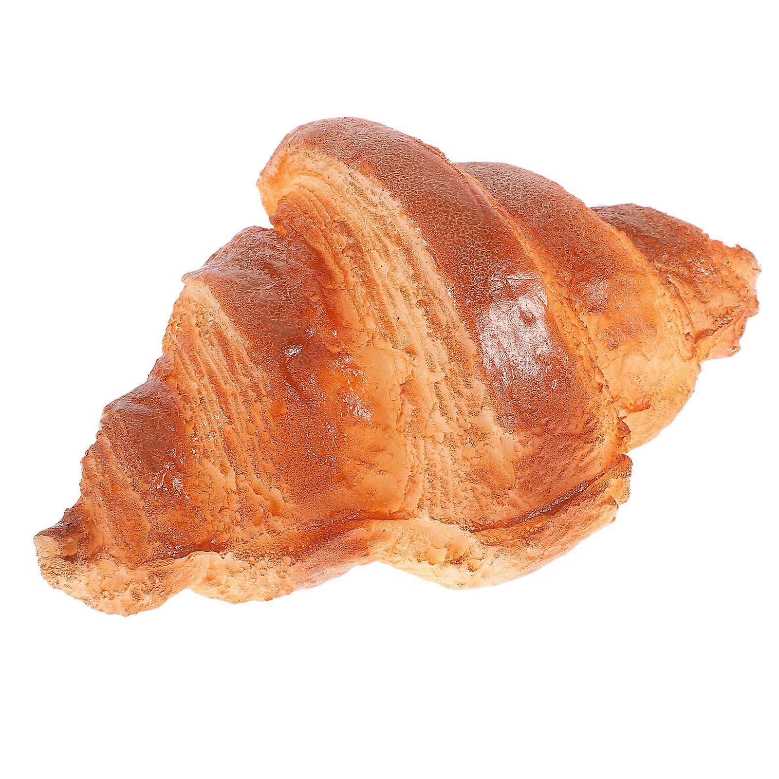 Artificial Croissant Bread Model Realistic for Display Brown Decor