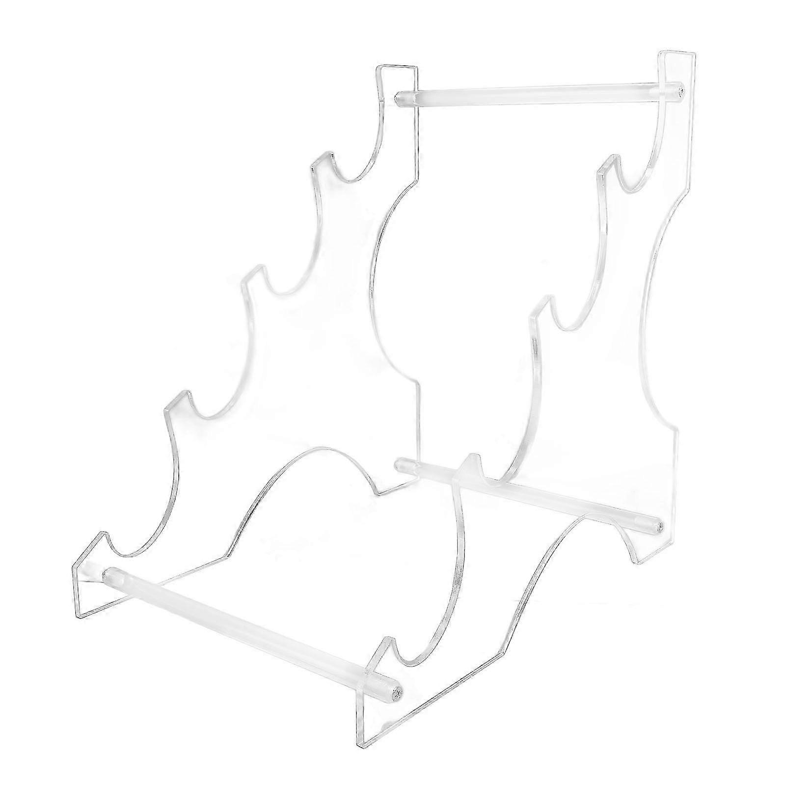 Acrylic Desktop Lightsaber Stand 4 Tier Lightsaber Holder Light Saber Display Rack for Swords TransparentHwy