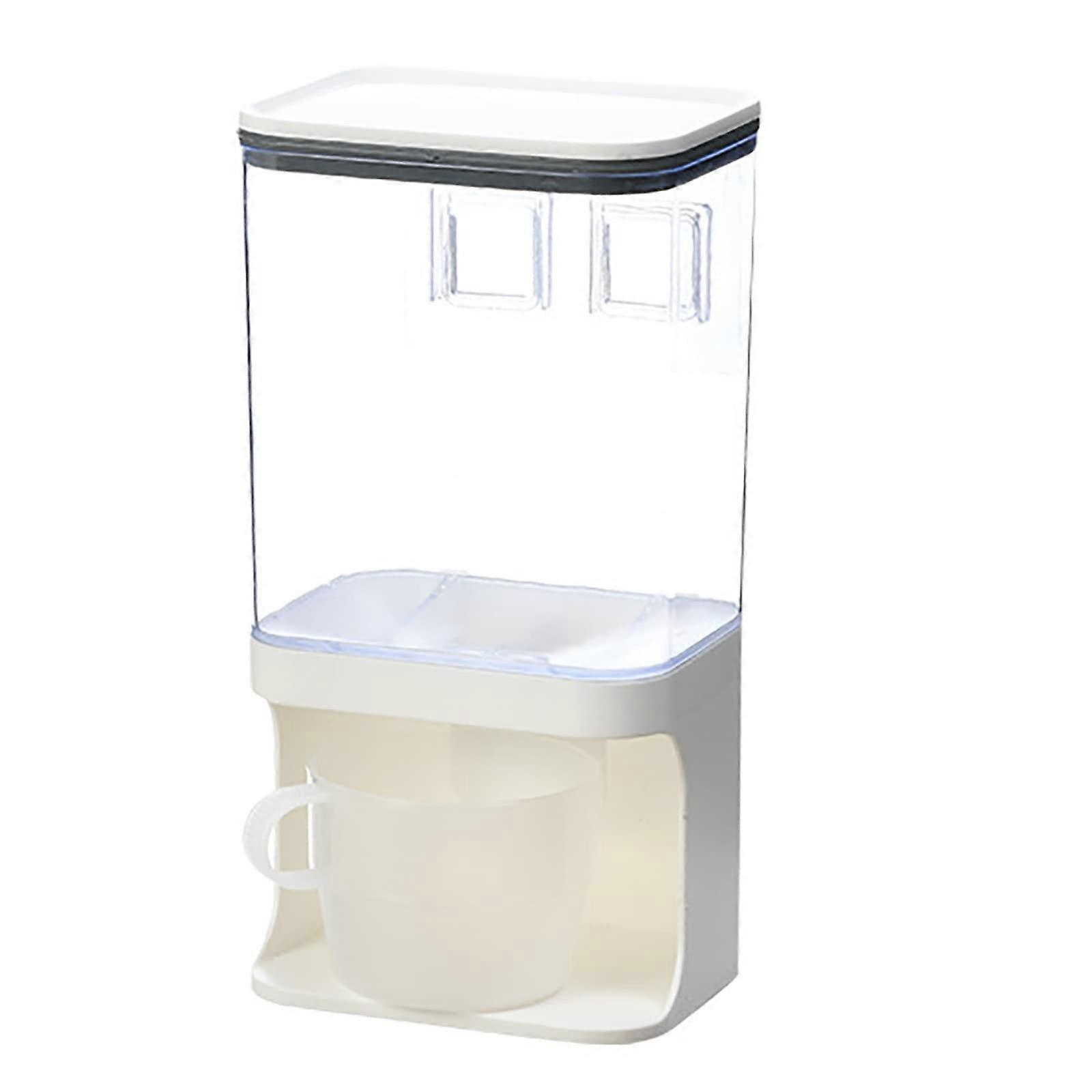 CHAMEEN Plastic Cereal Dispenser Transparent WallMounted Split Design For Rice And Dry Food Storage Container Home