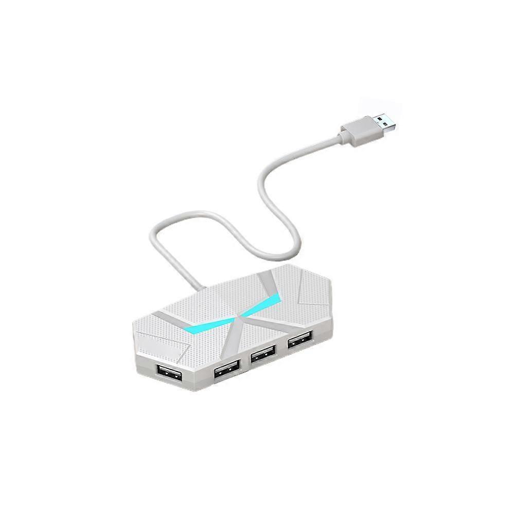 7-Port USB 2.0 Hub with Ambient Lighting Universal Splitter for Desktop and Laptop Expansion