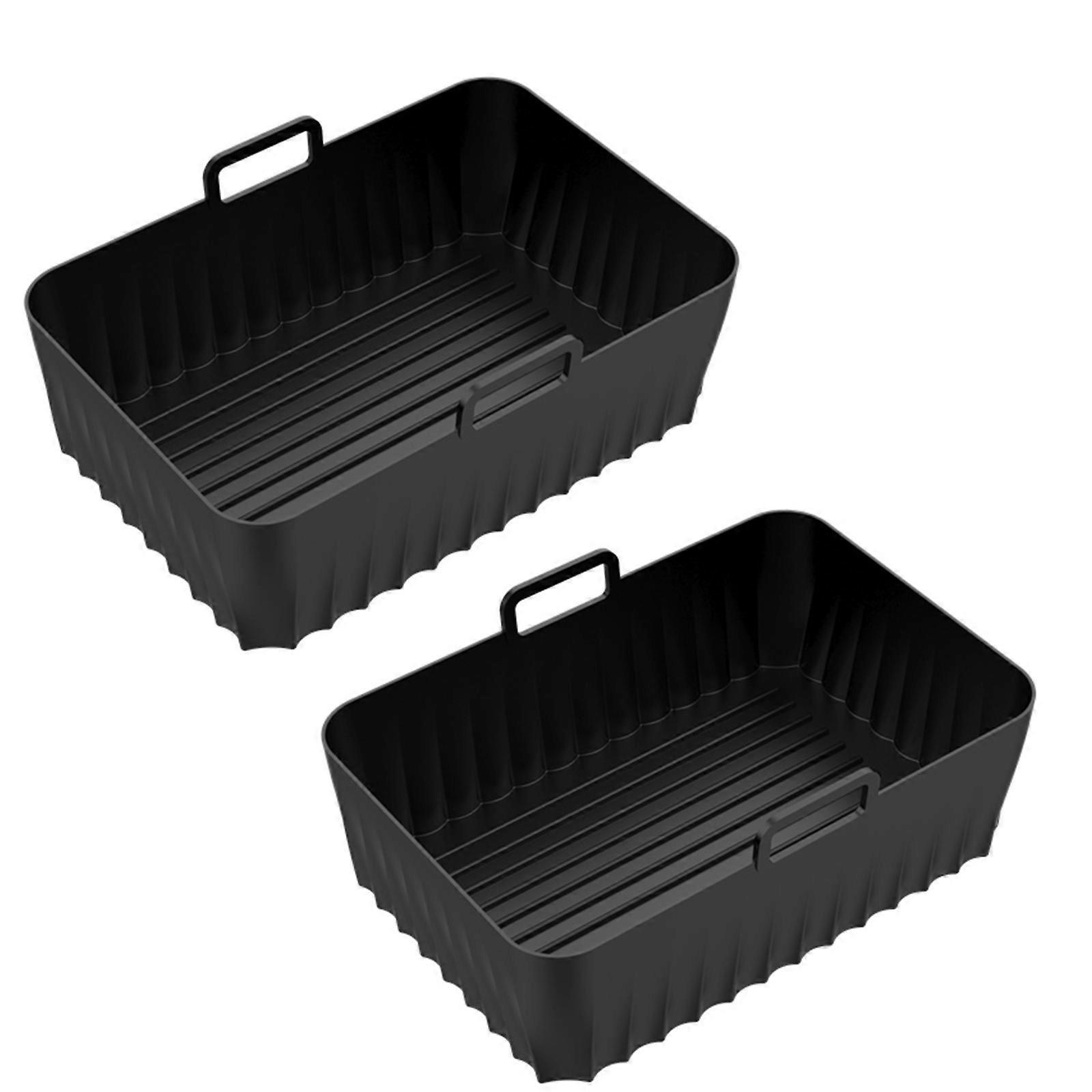 2 Pack Liners Pots Liners Rectangular Air Fryers Basket Air Frying Machine Accessories for Enhancing Cooking Efficiency Multicolor