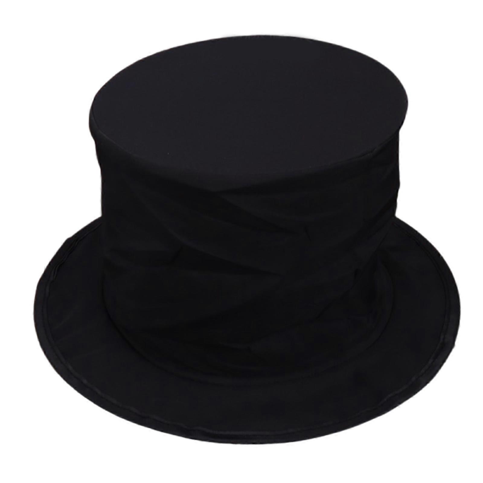 Professional Necromancer Spring Hat Built In Secret Pocket For Conjuring Tricks And Role Play  Black