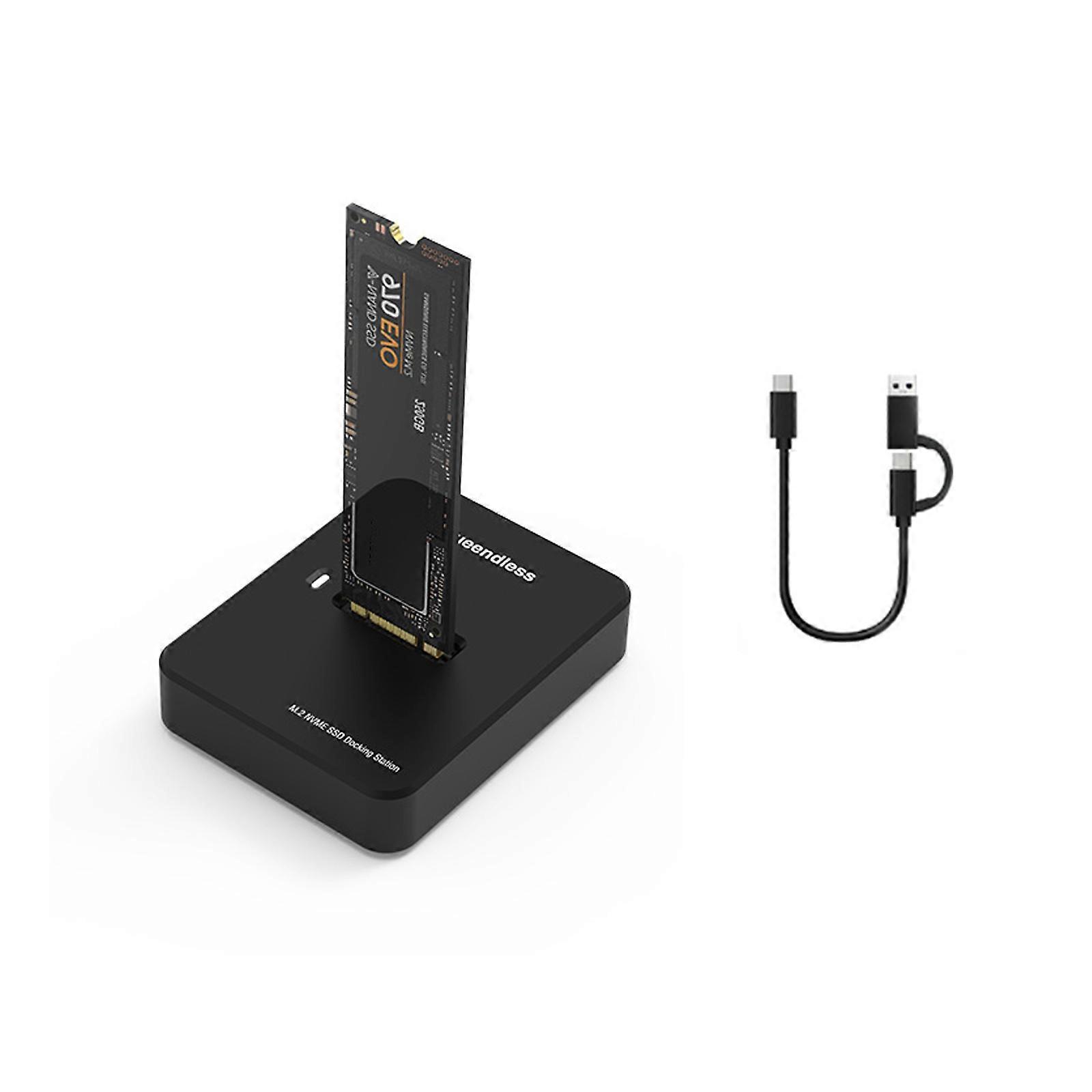 Portable M.2 NVME External Hard Disk Enclosure 10G Online Reading Writing Speed Case Docking Station Multicolor