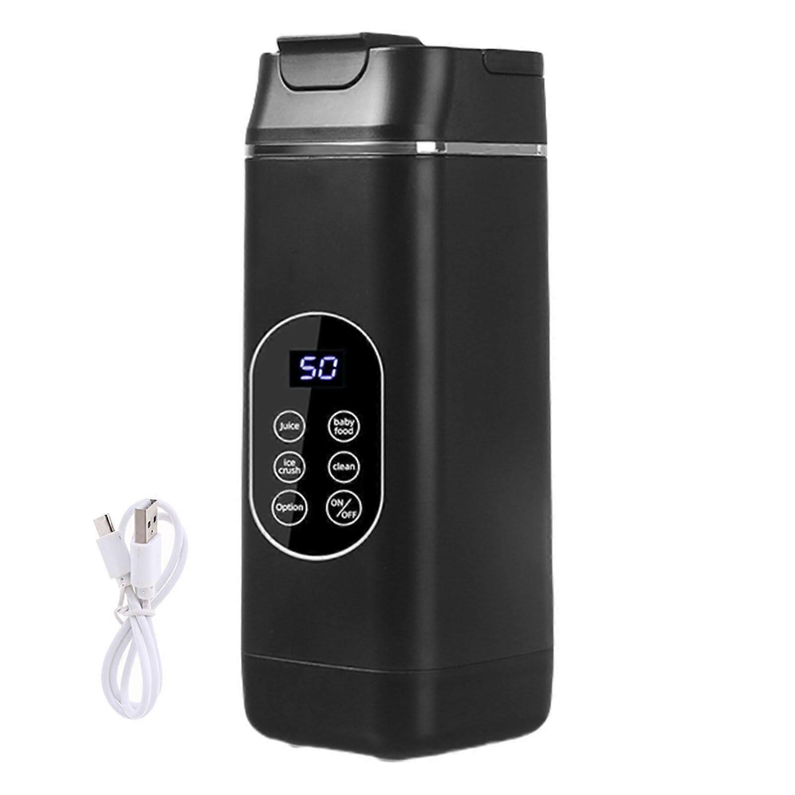 Portable Rechargeable Blender Cup for Smoothies and Juices, Travel & Gym Use, Black