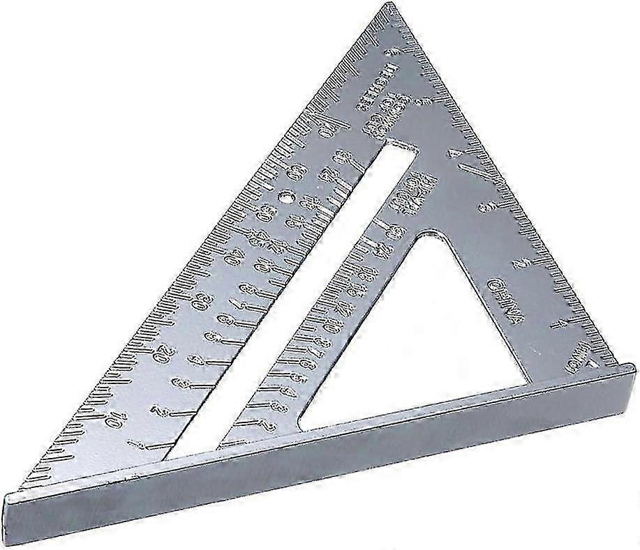 Inch Aluminum Alloy Square Ruler, Inch Stop Angle, Protractor High Accuracy Measure, Carpenter Engineer High Accuracy Measuring Tool-QJWL