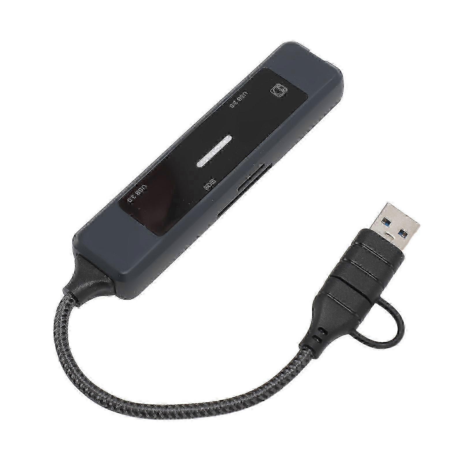 5 in 1 USB Type C Hub Support USB3.0 USB2.0 100Mbps RJ45 Ethernet Storage Memory Card Reader Adapter 2025