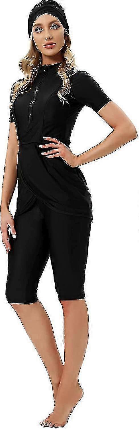 Muslim Women's Swim Set - Front Zipper Modest Design with Hijab