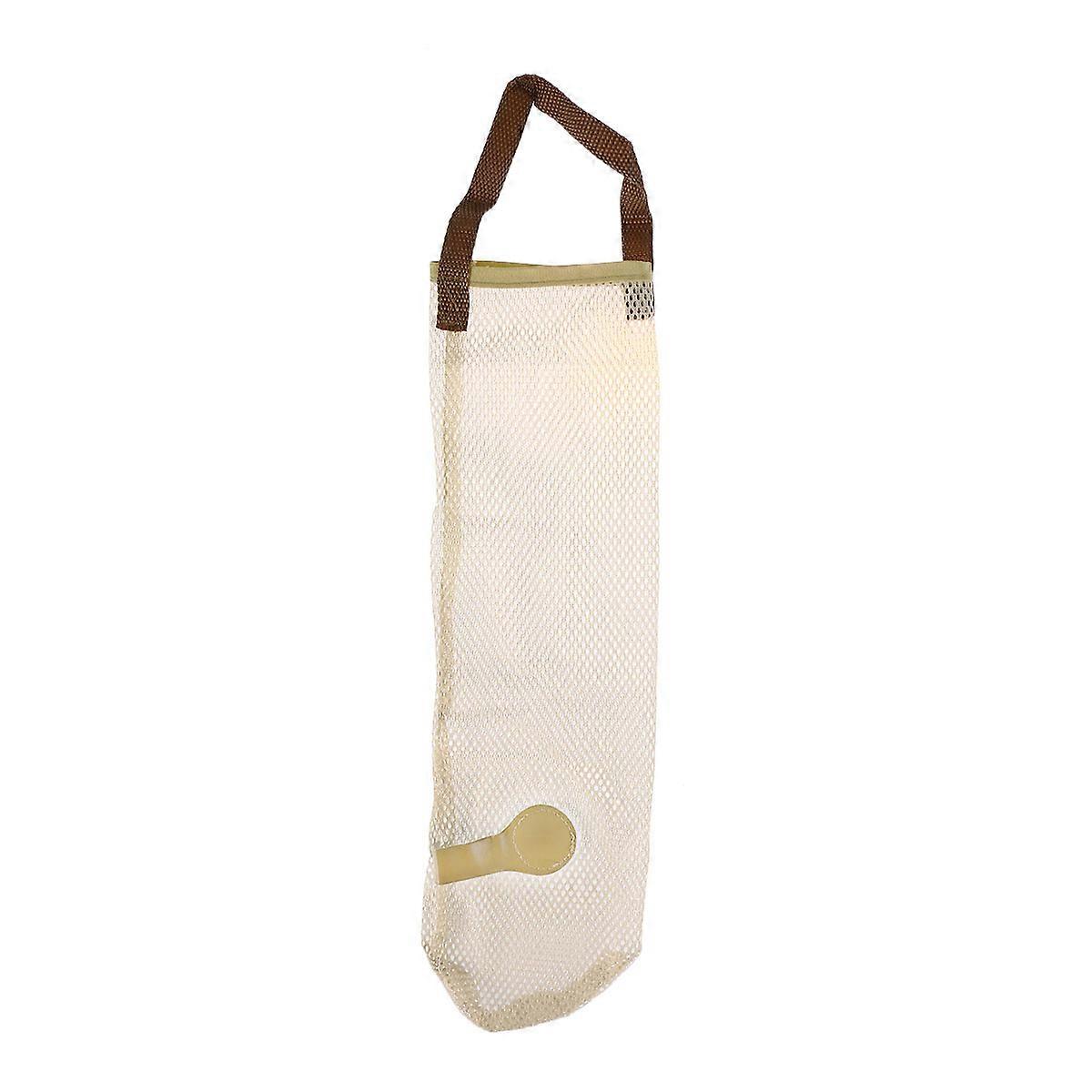 Kitchen Fruit Vegetable Dispenser Storage Mesh Hanging Net Bag (White)