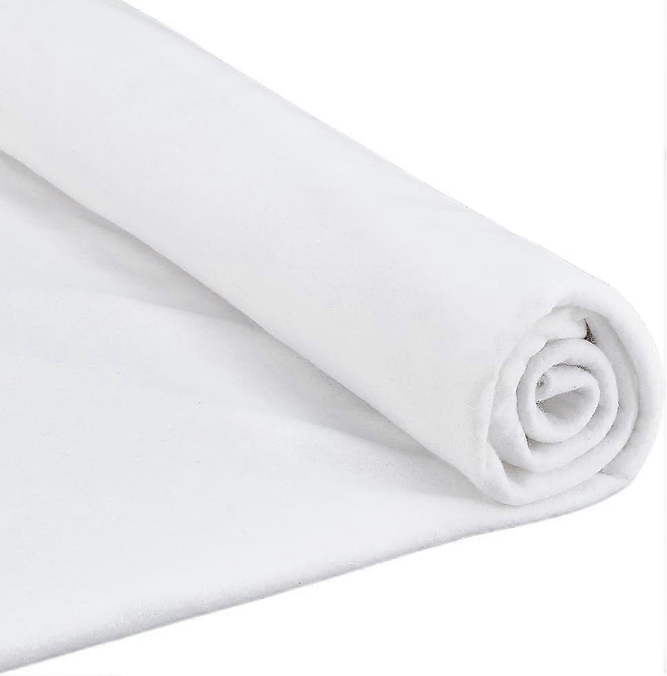 2 Yards Felt Fabric 37.8 inch Wide Craft Felt Fabric by The Yard Felt Sheets Soft and Durable Snow White Felt Fabric for Sewing Patches DIY Crafts Pro