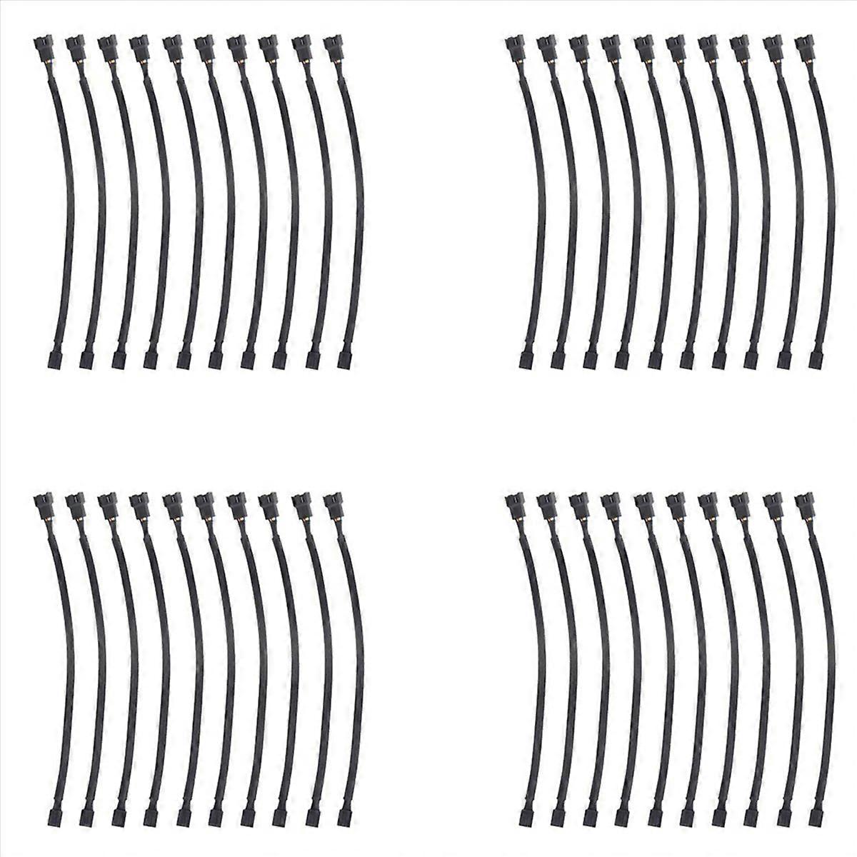 40PCS 4 Pin PWM Fan Extension Power Cable Connector Case Male to Female Extending Cables Compatible 