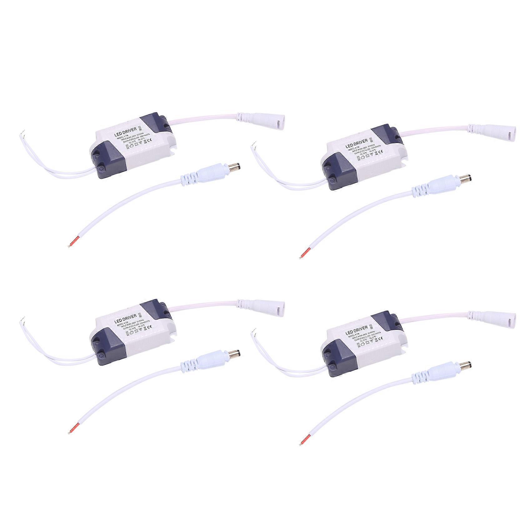 4X LED Transformer - Constant Transformer 4-7W LED Driver Power Supply Transformer DC12-24V 