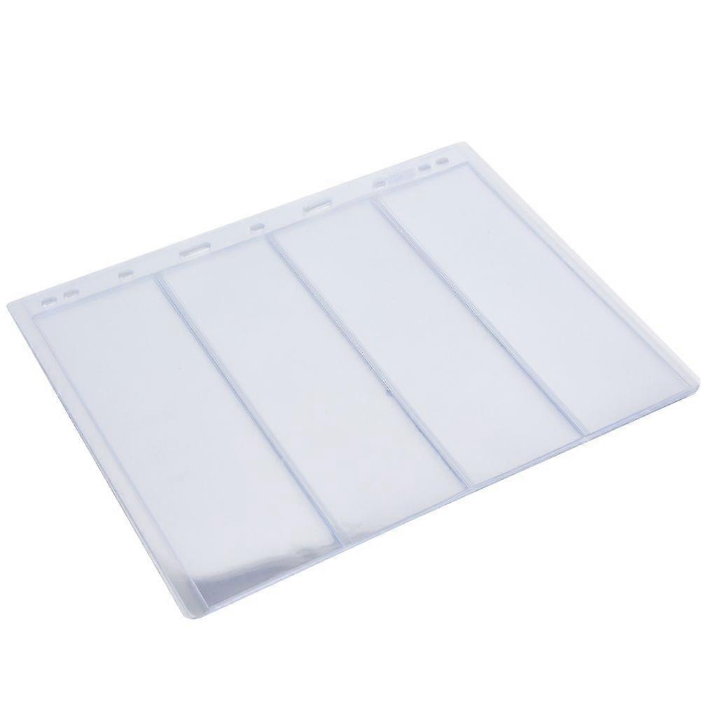 10Pcs Stamp Album Page Sheets Universal 9-Holes for Standard Stamp Collection BookTransparent 4-Lines