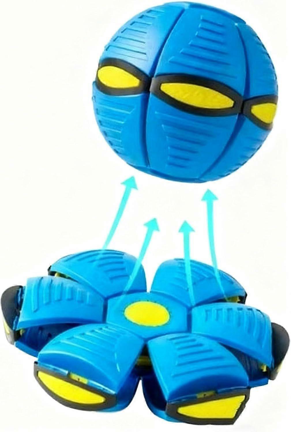 Quality 2026 Upgraded Children's Bouncing Ball with LED Lights, Magic Metaball, Magic Flying Saucer, Bouncy Ball, Parent-Child Interaction (Blue)