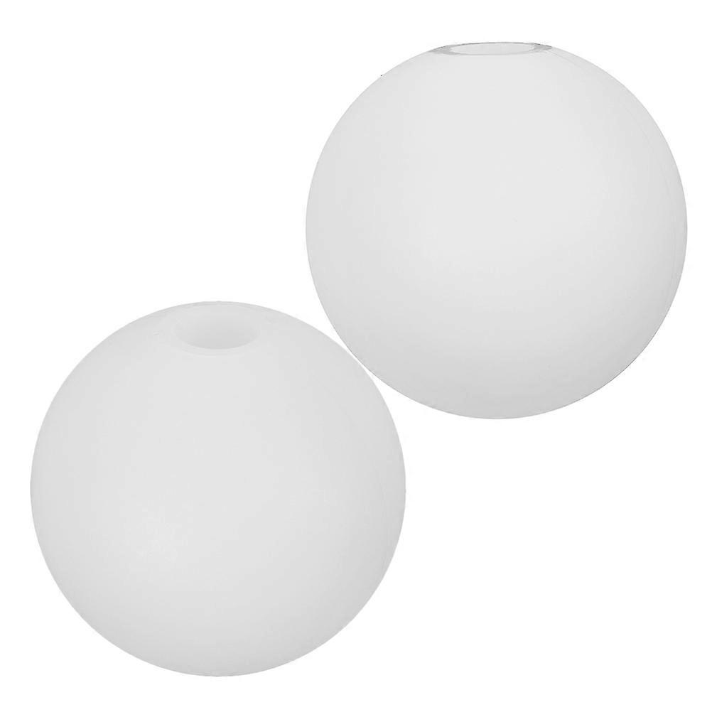 2Pcs White Round Globe Lamp Shade for Lighting Table Light Cover