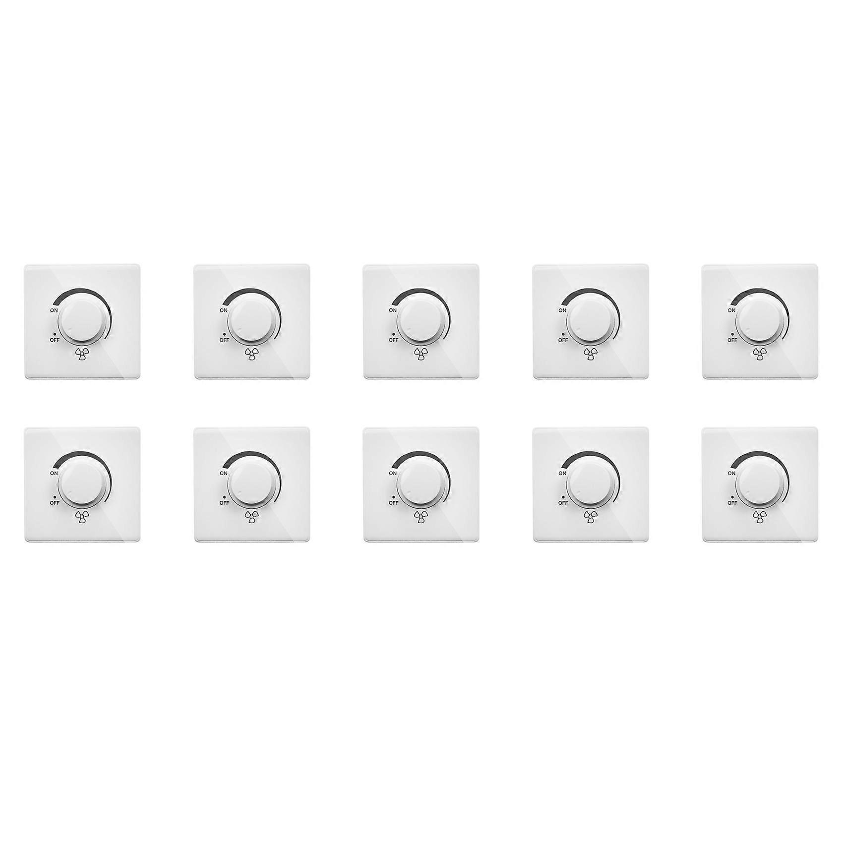 10X 86 Type Ceiling Fan Adjustment Stepless Speed Controller Wall Switch 220V 10A