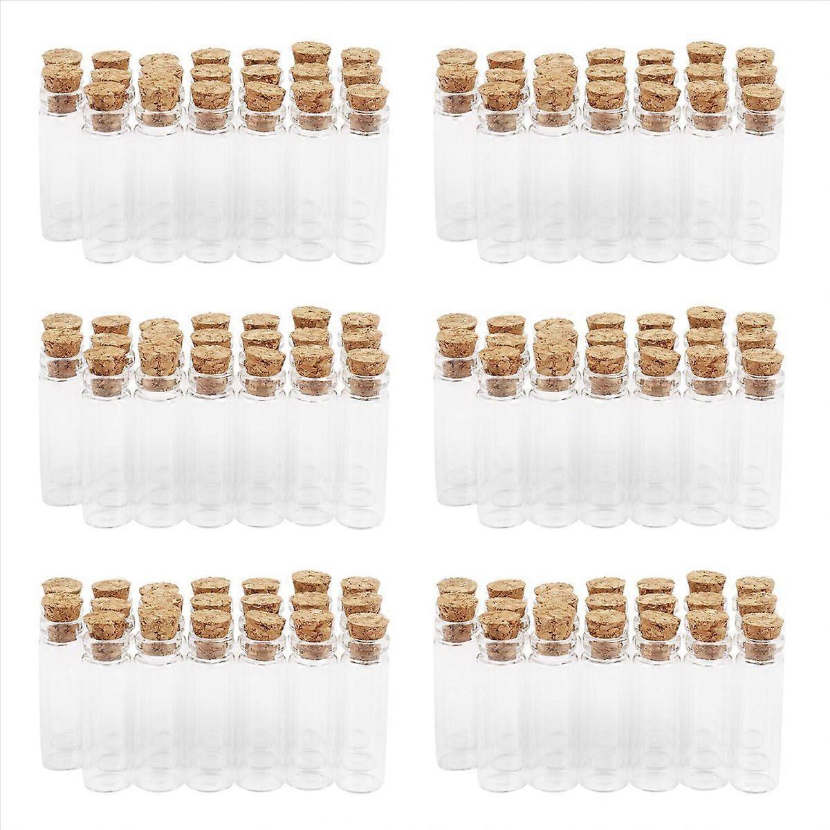 20Pcs 11X32Mm Tiny Mini Empty Clear Cork Glass Bottles Vials 2Ml