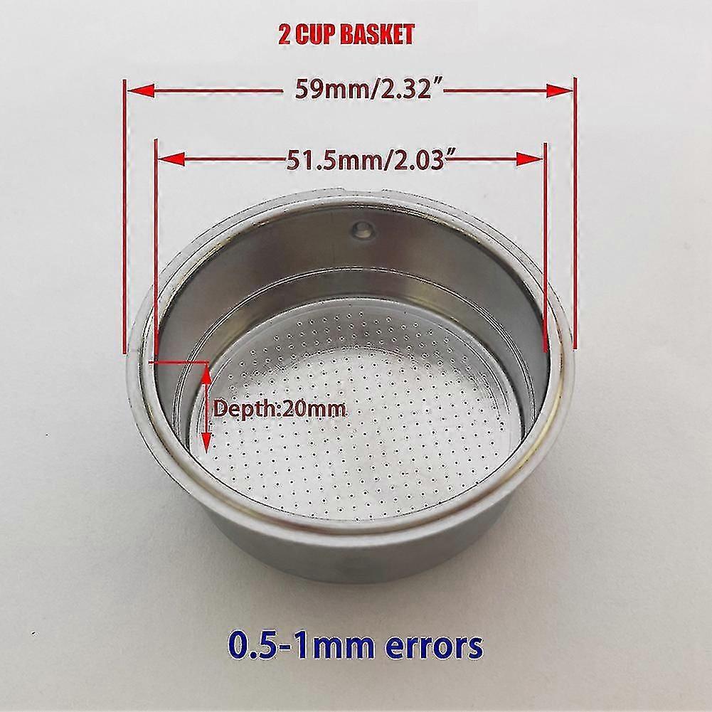 51mm Bottomless Coffee Reusable Filters Portafilter For Homix Holder 60mm 15-20bar For Espresso Cof