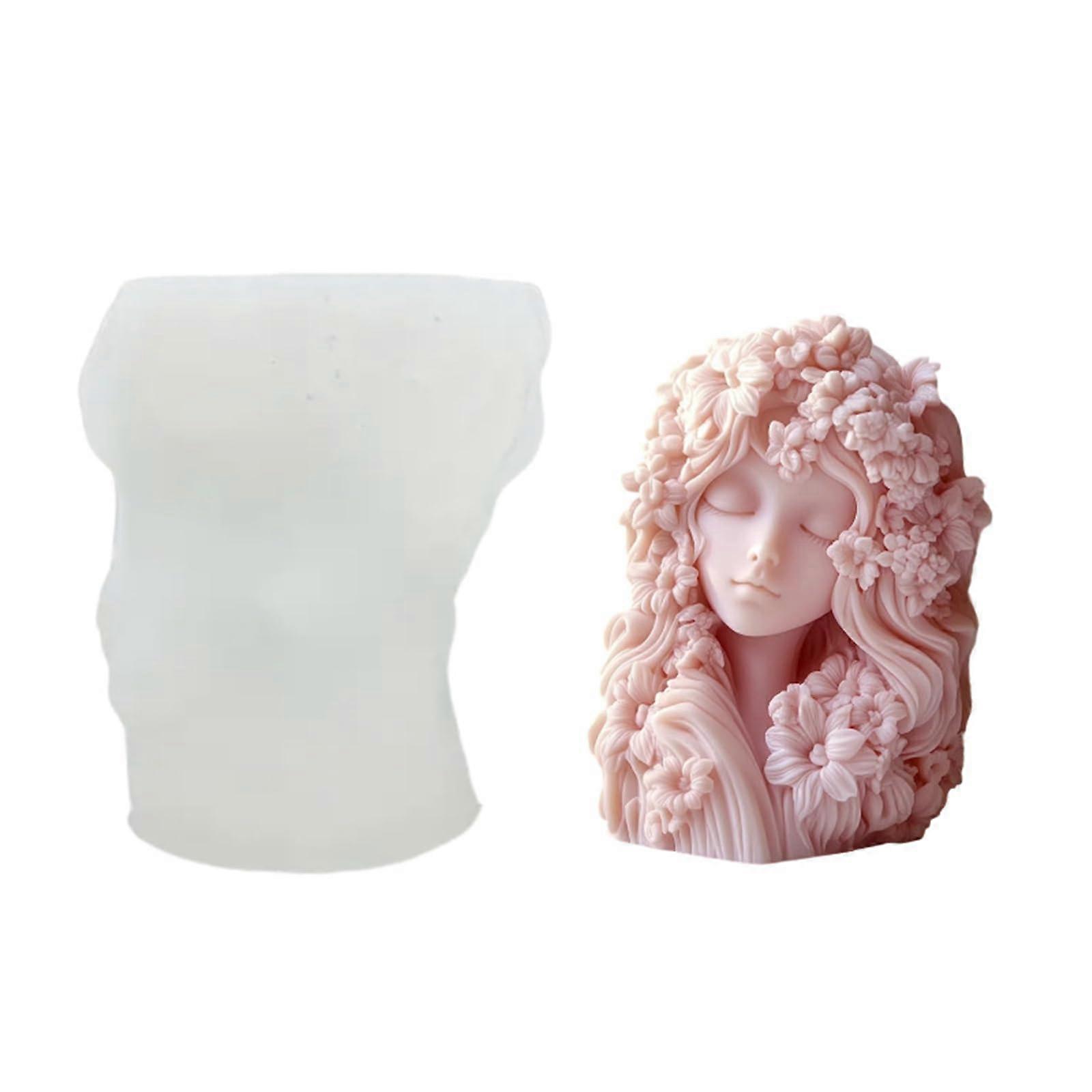 Silicone Soap Mold with Intricate Flower Fairy Design for Soap, Wax and Chocolate Making