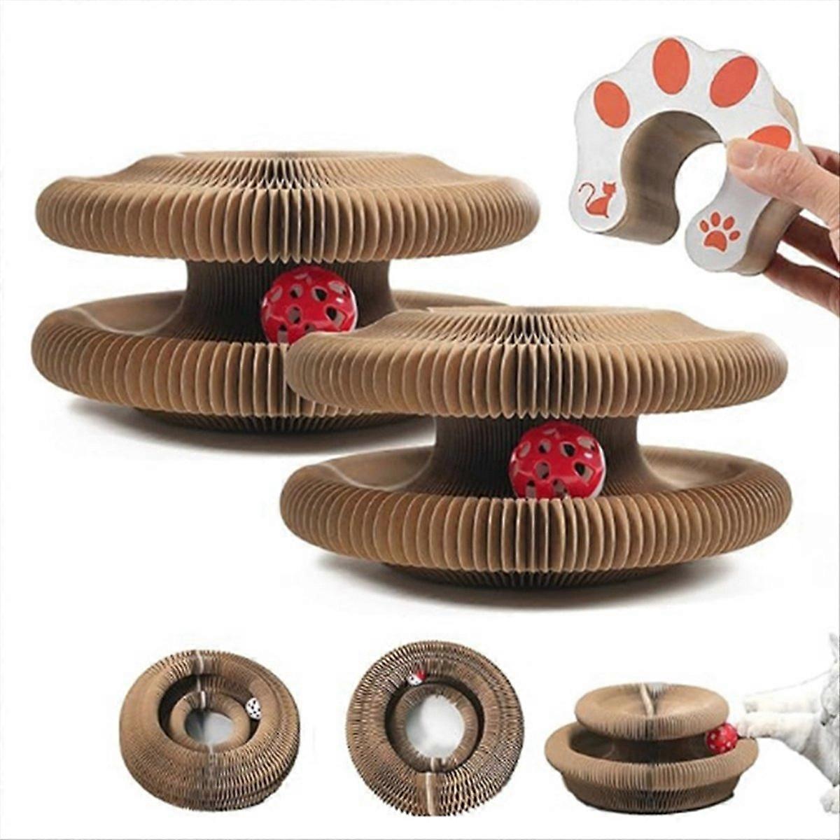 Cat scratching board paper accordion cat scratch board 2PCS