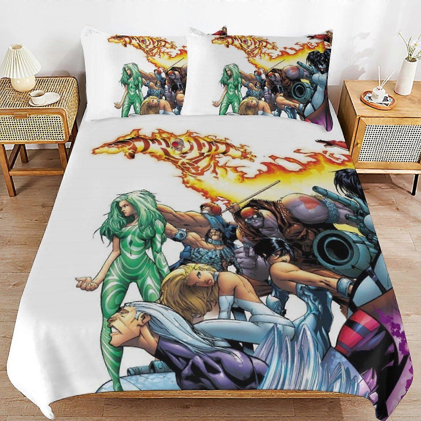 85XB X-Men Invisible Closure Smooth Layer Minimal Wrinkle Free Material Duvet Cover Sets Home Ready KL85