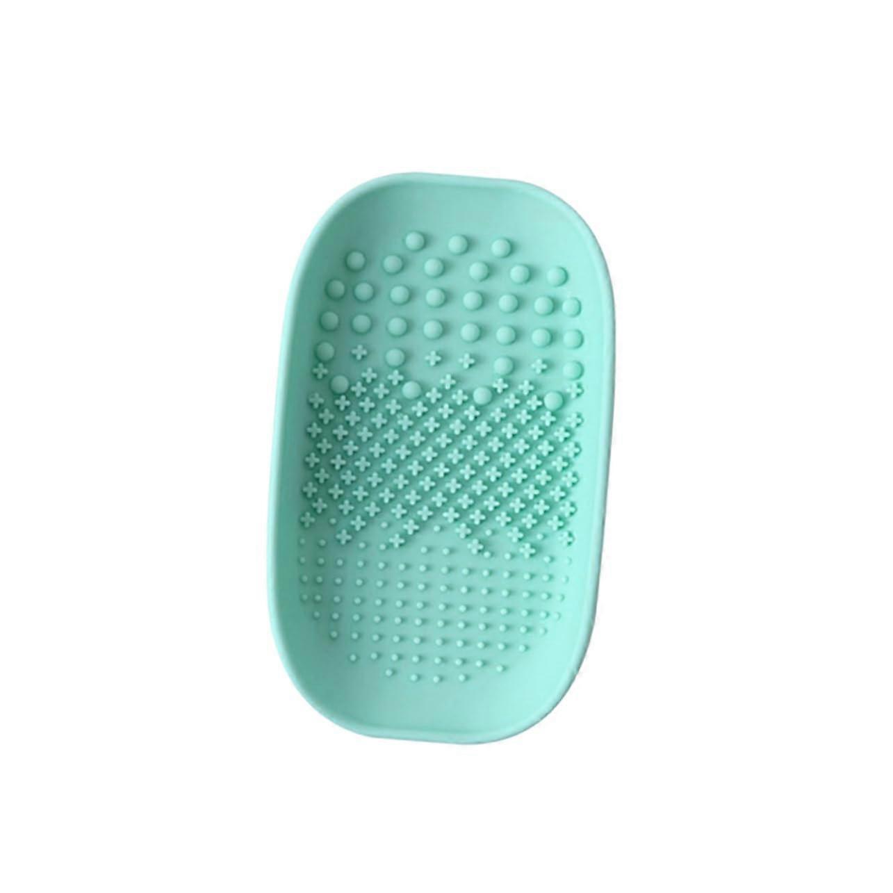 Makeup Brush Cleaner Silicone Cleaning Pad for Deep Brush Cleaning Light Green Compact Design